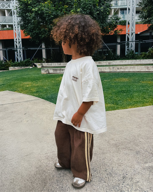 4 Stripe Terry Pant Chocolate