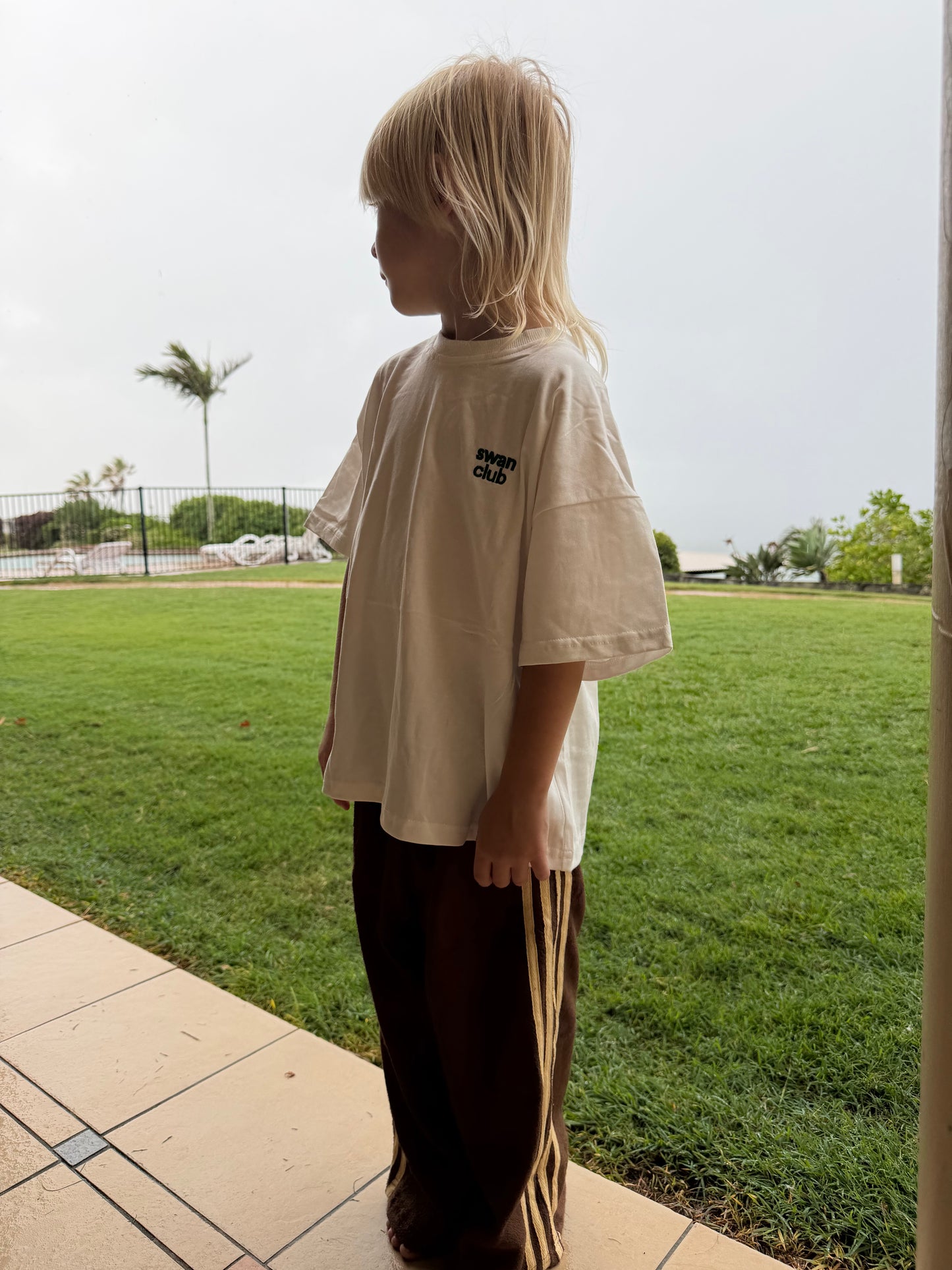 4 Stripe Terry Pant Chocolate