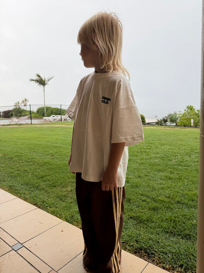 4 Stripe Terry Pant Chocolate