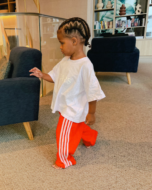 4 Stripe Terry Pant Cherry
