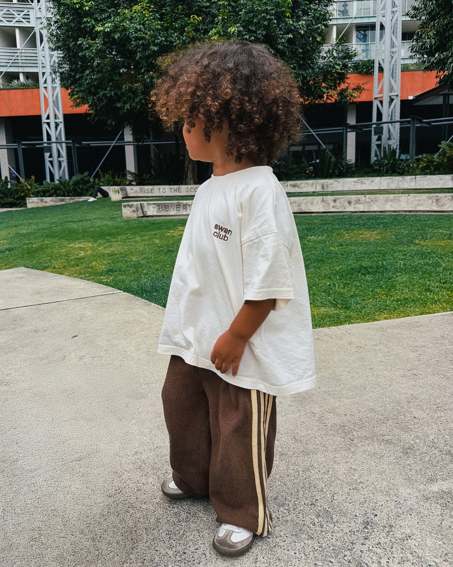 4 Stripe Terry Pant Chocolate